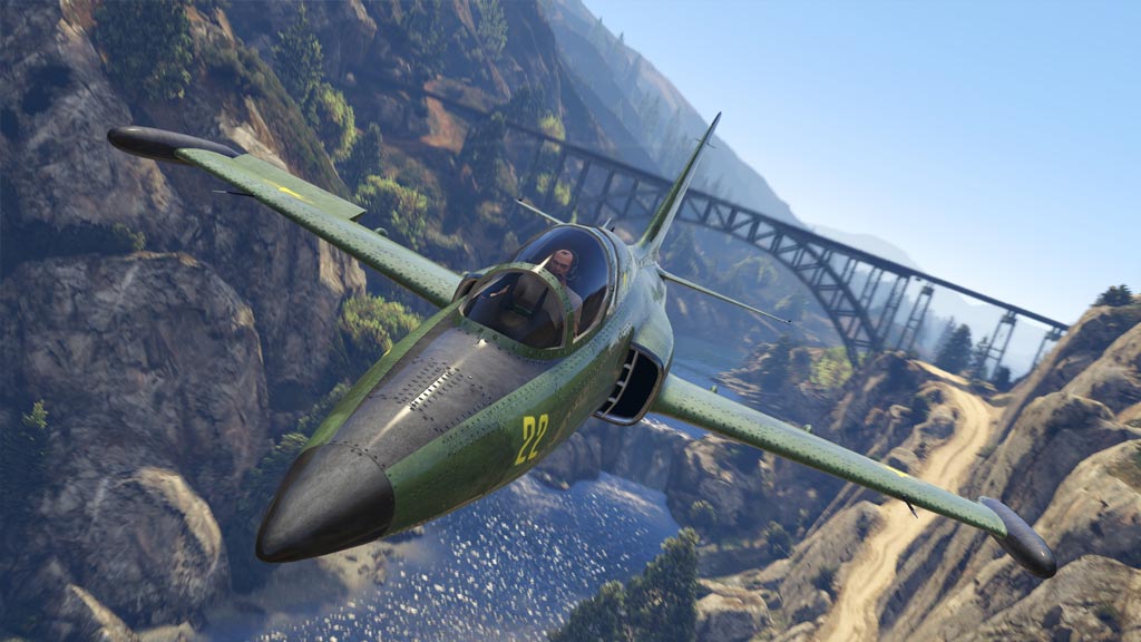 Aksi naik pesawat jet tempur di Los Santos GTA V Full Version