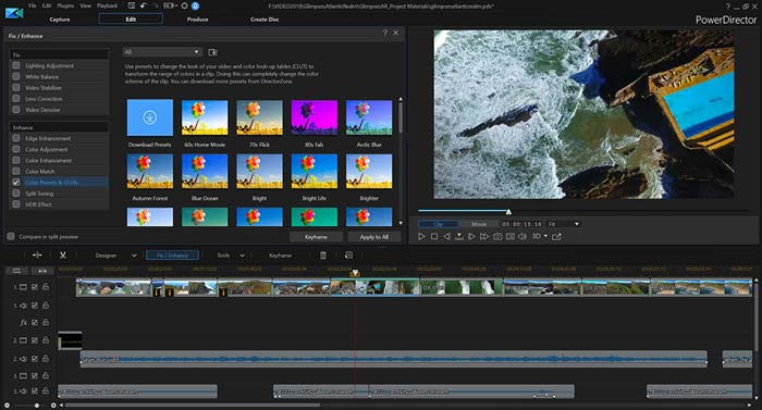 CyberLink PowerDirector 2026 video editing timeline interface