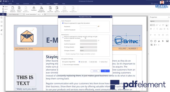 Tampilan user interface ketika mengedit edit PDF