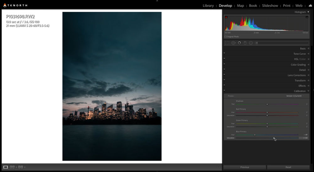 Adobe Lightroom Classic develop module interface