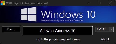 Tampilan UI saat mau mengaktivasi Windows 10