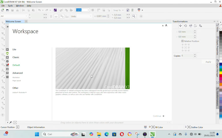 User Interface Corel Draw X7 Full Crack Windows PC