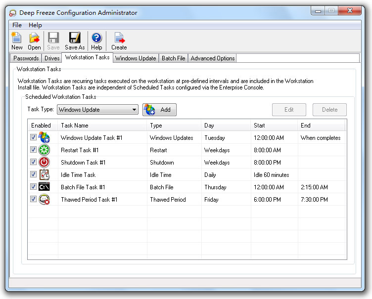 Deep Freeze Full Crack tampilan menu Configurator Administrator