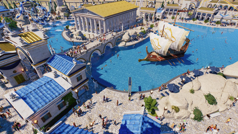 Planet Coaster 2 PC Game Full Crack membuat kolam renang raksasa