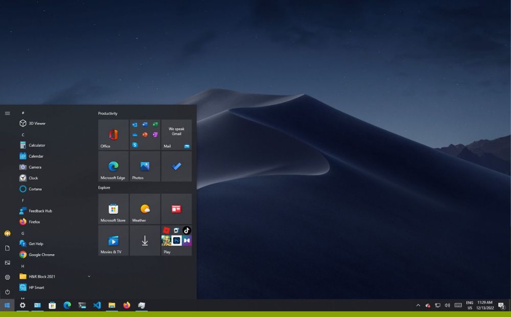 Windows 10 Dark Edition